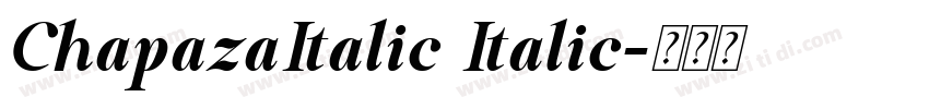 ChapazaItalic Italic字体转换